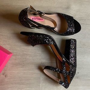 Betsey Johnson glitter Heels